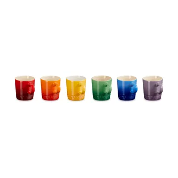 Filiżanka do espresso z kamionki Signature, 6-pak - Rainbow - Le Creuset