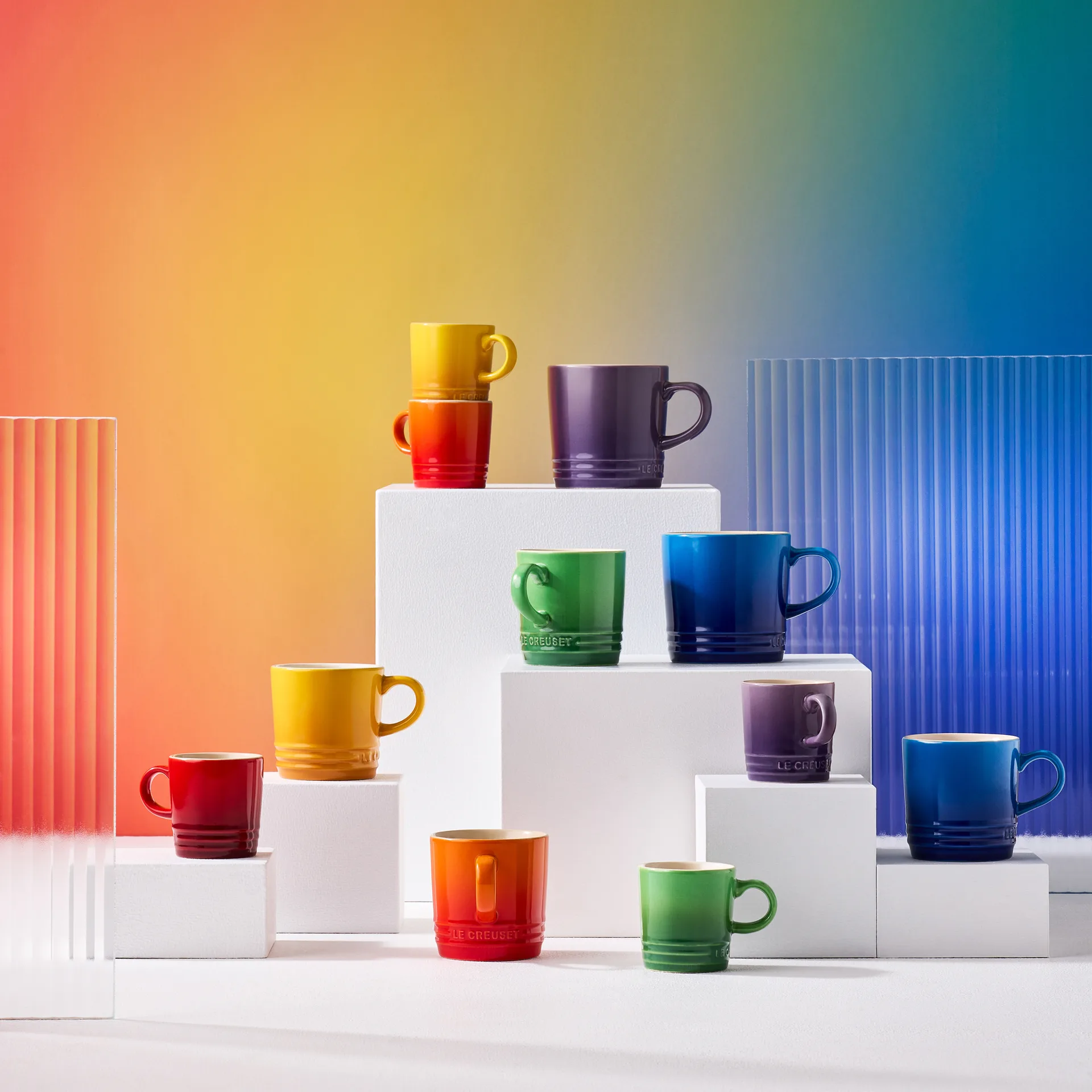 Filiżanka do espresso z kamionki Signature, 6-pak, Rainbow Le Creuset