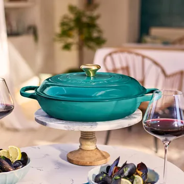 Garnek bufetowy Signature 3,5 l - Bleu Riviera - Le Creuset