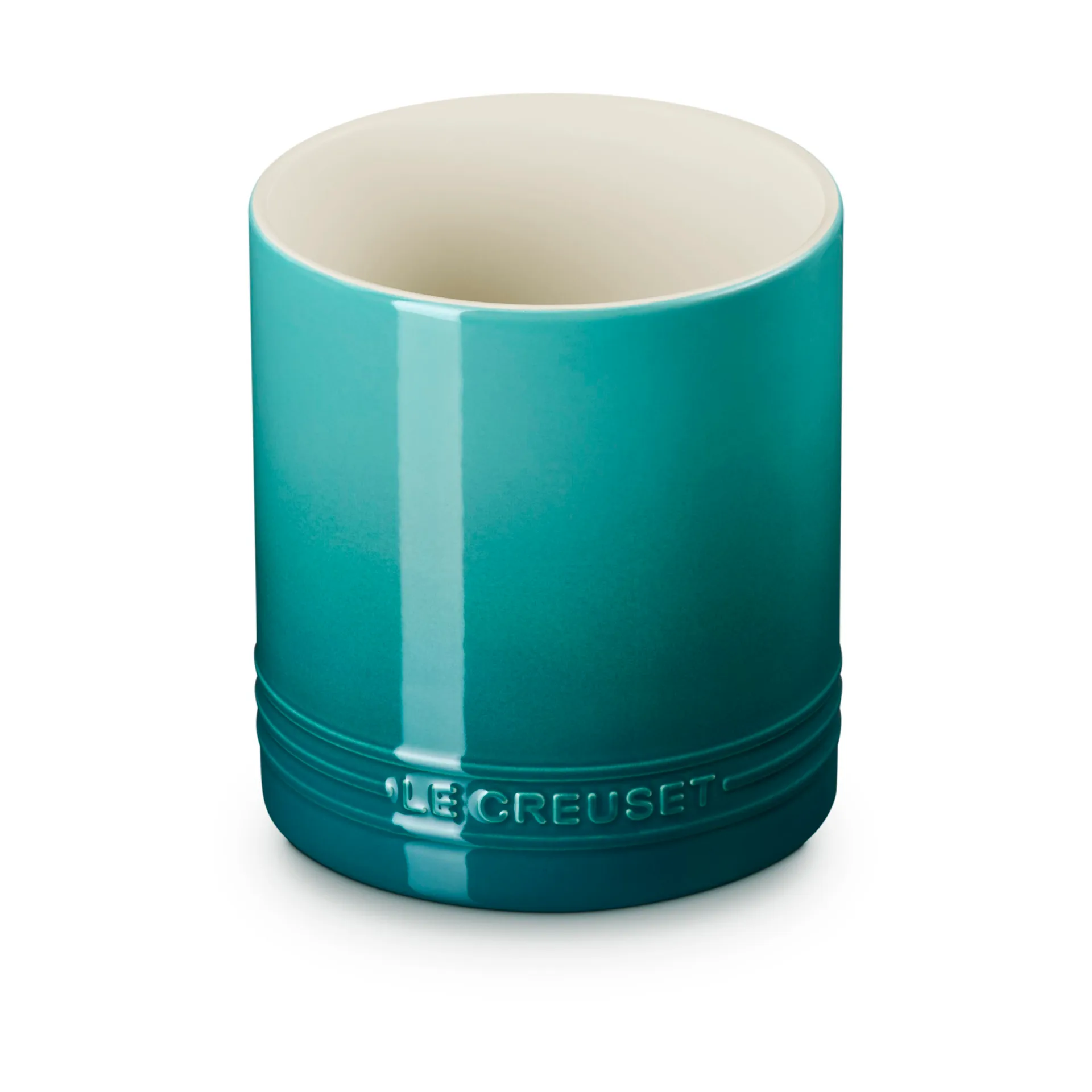 Kubek na sztućce i przybory z kamionki Signature 1,1 L, Bleu Riviera Le Creuset