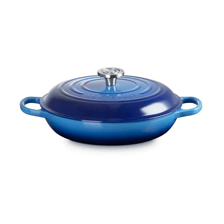 Le Creuset Classic żeliwny garnek bufetowy ze szklaną pokrywą, Azure, 3,5 L Le Creuset