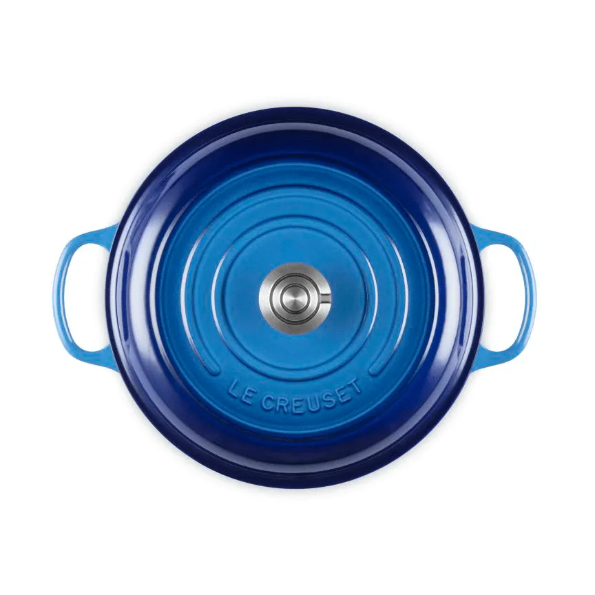 Le Creuset Classic żeliwny garnek bufetowy ze szklaną pokrywą, Azure, 3,5 L Le Creuset