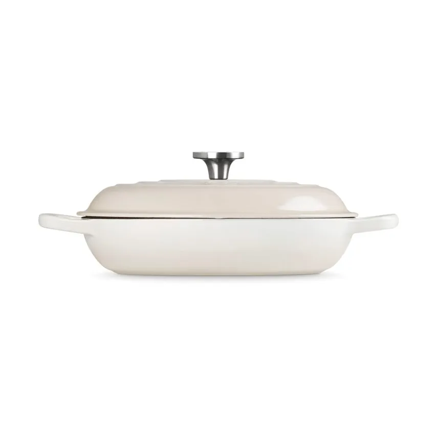 Le Creuset Classic żeliwny garnek bufetowy ze szklaną pokrywą, Beza, 3,5 L Le Creuset