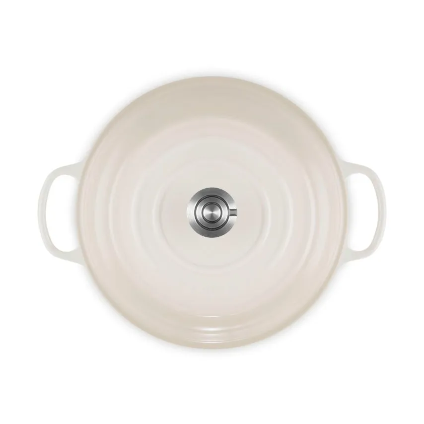 Le Creuset Classic żeliwny garnek bufetowy ze szklaną pokrywą, Beza, 3,5 L Le Creuset