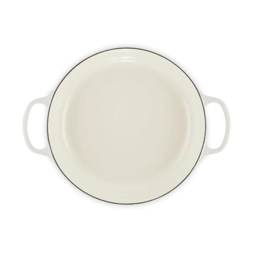 Le Creuset Classic żeliwny garnek bufetowy ze szklaną pokrywą, Beza, 3,5 L Le Creuset