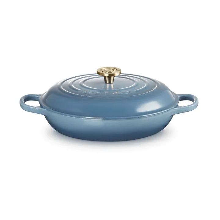 Le Creuset Classic żeliwny garnek bufetowy ze szklaną pokrywą - Chambray, 3,5 L - Le Creuset