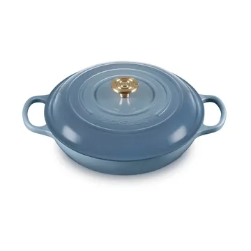 Le Creuset Classic żeliwny garnek bufetowy ze szklaną pokrywą - Chambray, 3,5 L - Le Creuset