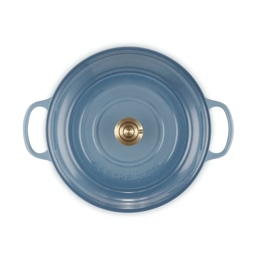 Le Creuset Classic żeliwny garnek bufetowy ze szklaną pokrywą, Chambray, 3,5 L Le Creuset