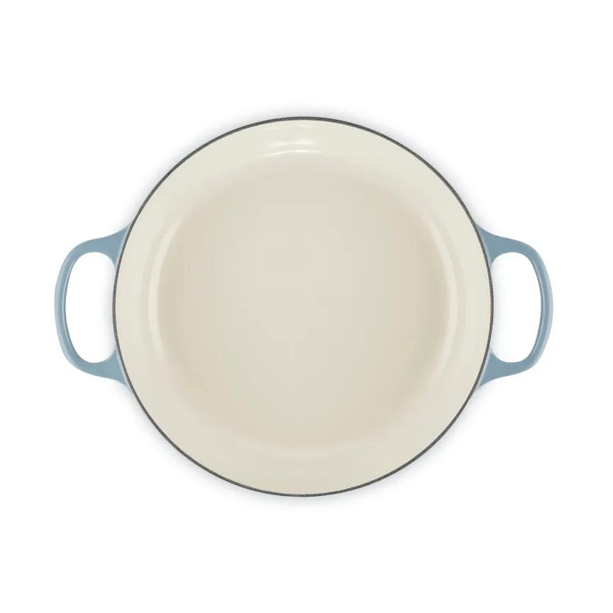 Le Creuset Classic żeliwny garnek bufetowy ze szklaną pokrywą, Chambray, 3,5 L Le Creuset