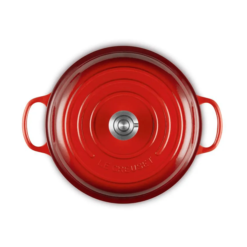 Le Creuset Classic żeliwny garnek bufetowy ze szklaną pokrywą, Czeresnia, 3,5 L Le Creuset
