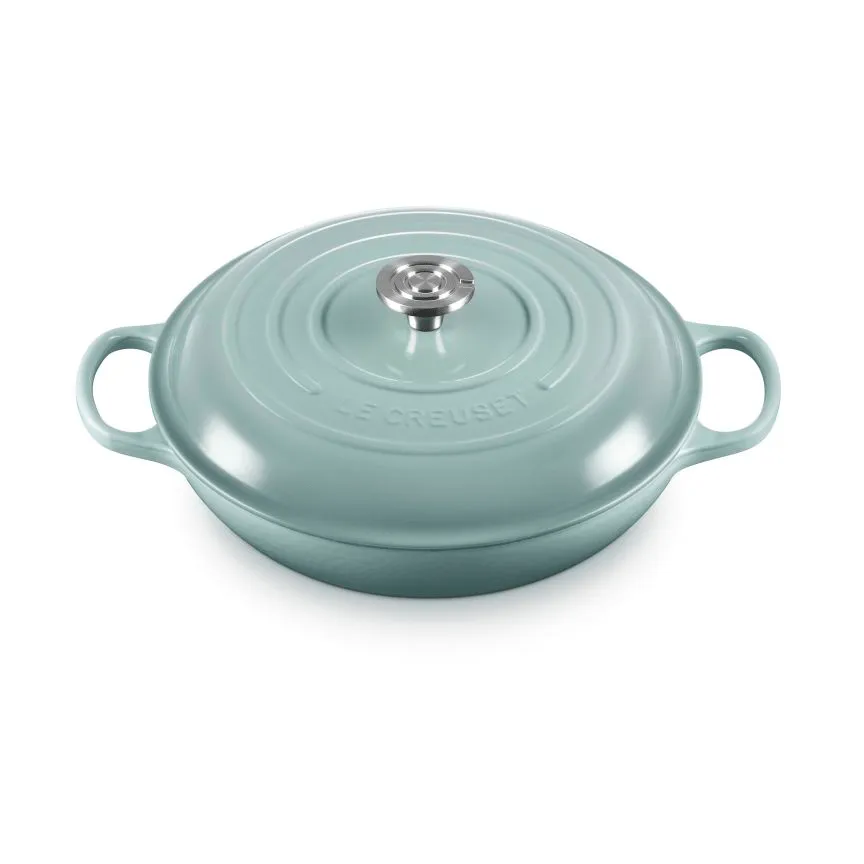 Le Creuset Classic żeliwny garnek bufetowy ze szklaną pokrywą, Sól morska, 3,5 L Le Creuset