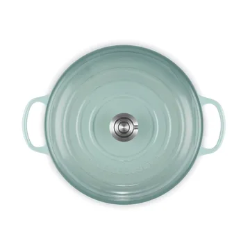 Le Creuset Classic żeliwny garnek bufetowy ze szklaną pokrywą - Sól morska, 3,5 L - Le Creuset