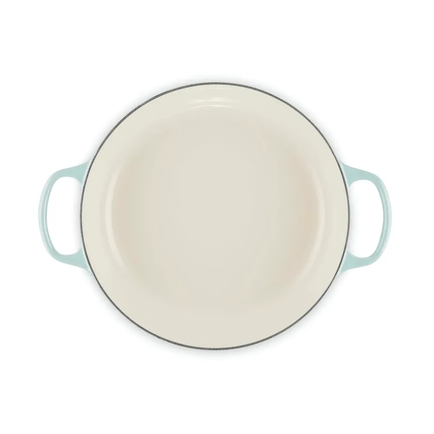 Le Creuset Classic żeliwny garnek bufetowy ze szklaną pokrywą, Sól morska, 3,5 L Le Creuset