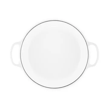 Le Creuset Classic żeliwny garnek bufetowy ze szklaną pokrywą - White, 3,5 L - Le Creuset