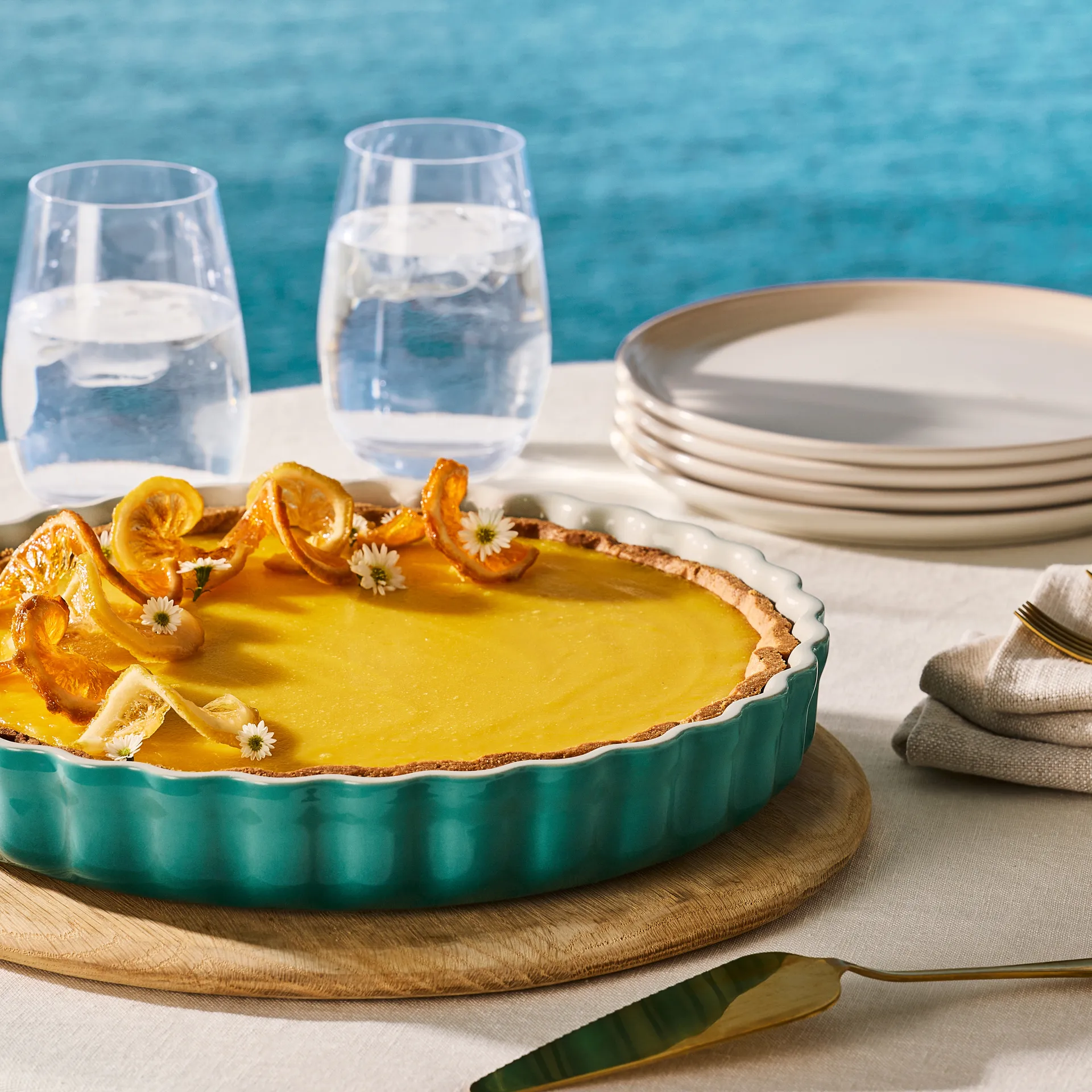 Le Creuset forma do ciasta 28 cm, Bleu Riviera Le Creuset