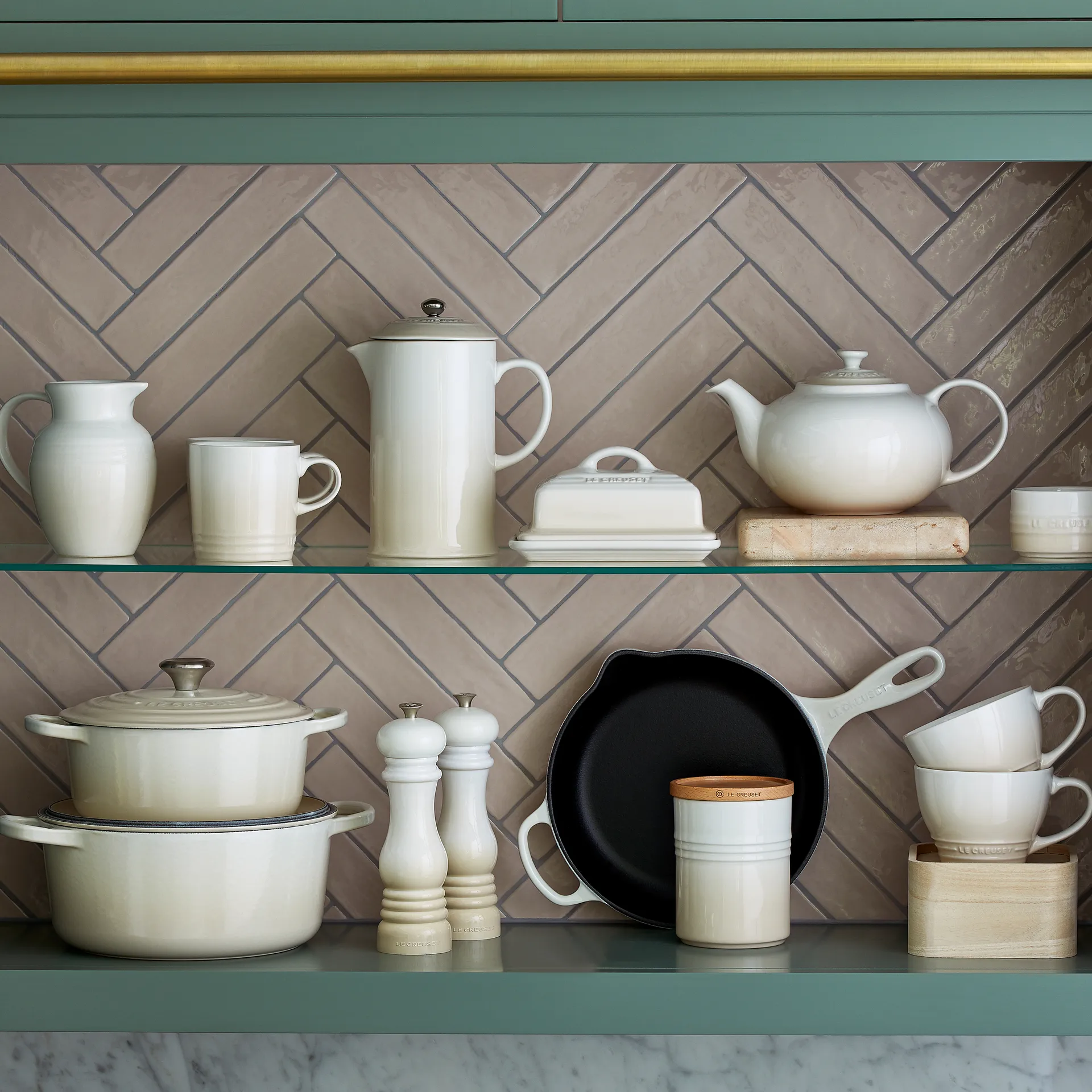 Le Creuset głęboka patelnia do smażenia z żeliwnym uchwytem 26 cm, Meringue Le Creuset