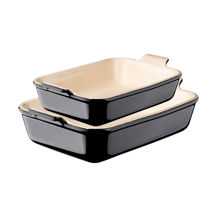 Le Creuset Heritage zestaw naczyń żaroodpornych 2 elementów - Black - Le Creuset