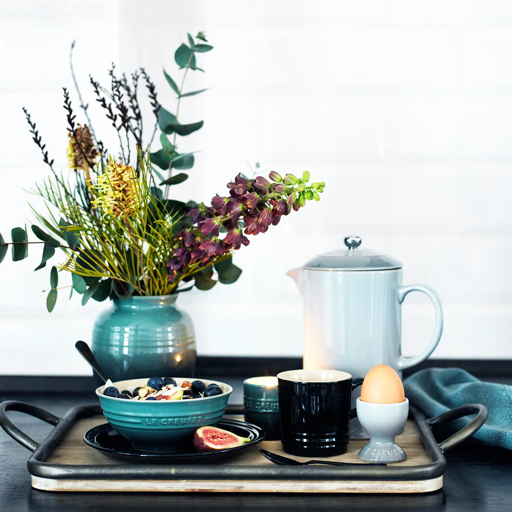 Le Creuset kieliszek do jajka, Mist gray Le Creuset