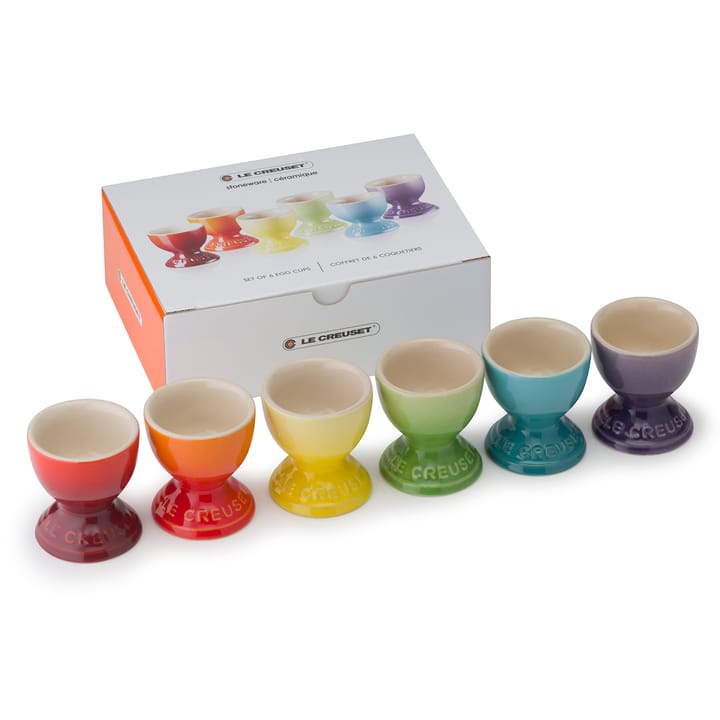 Le Creuset kieliszek do jajka zestaw upominkowy 6-pak - Rainbow - Le Creuset