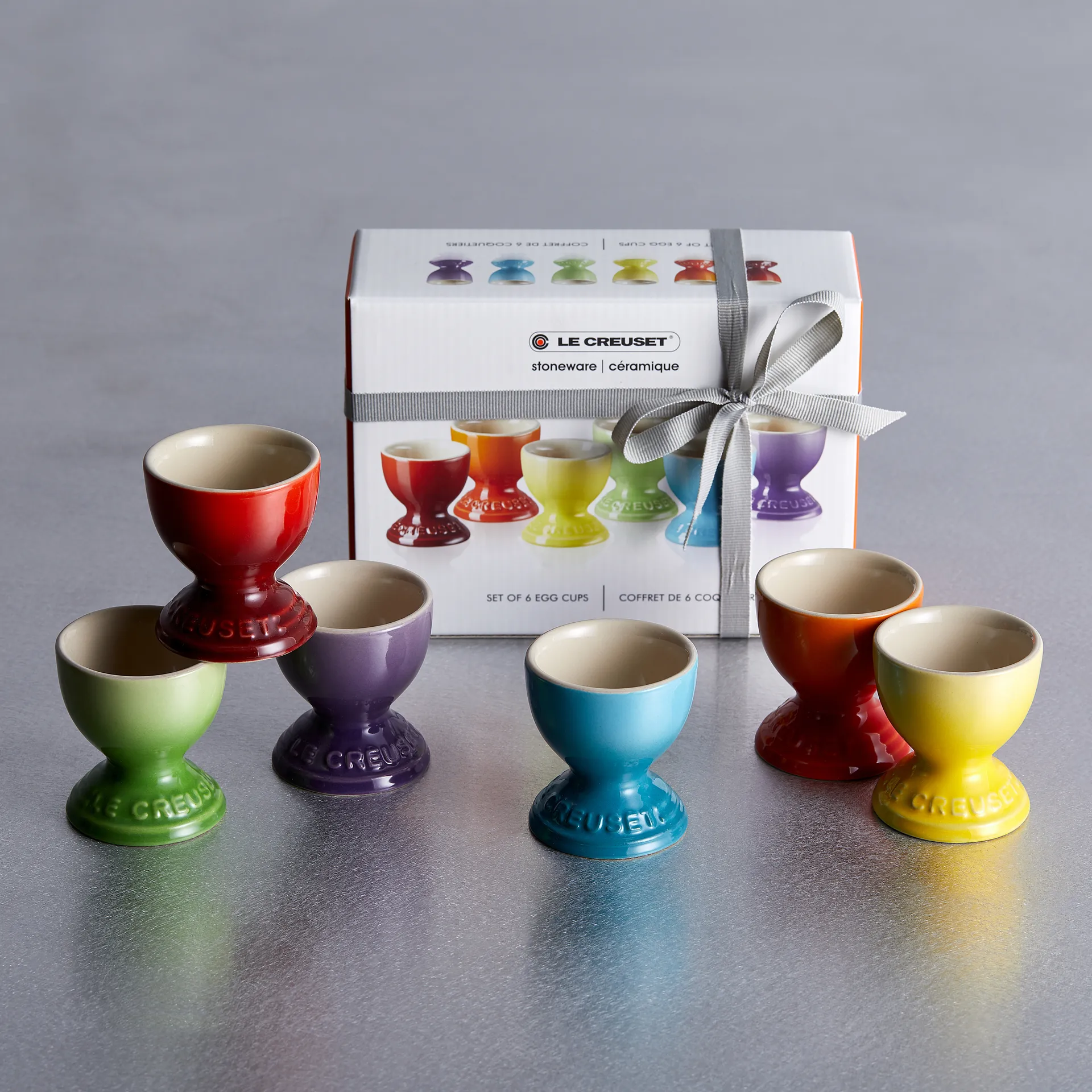 Le Creuset kieliszek do jajka zestaw upominkowy 6-pak, Rainbow Le Creuset