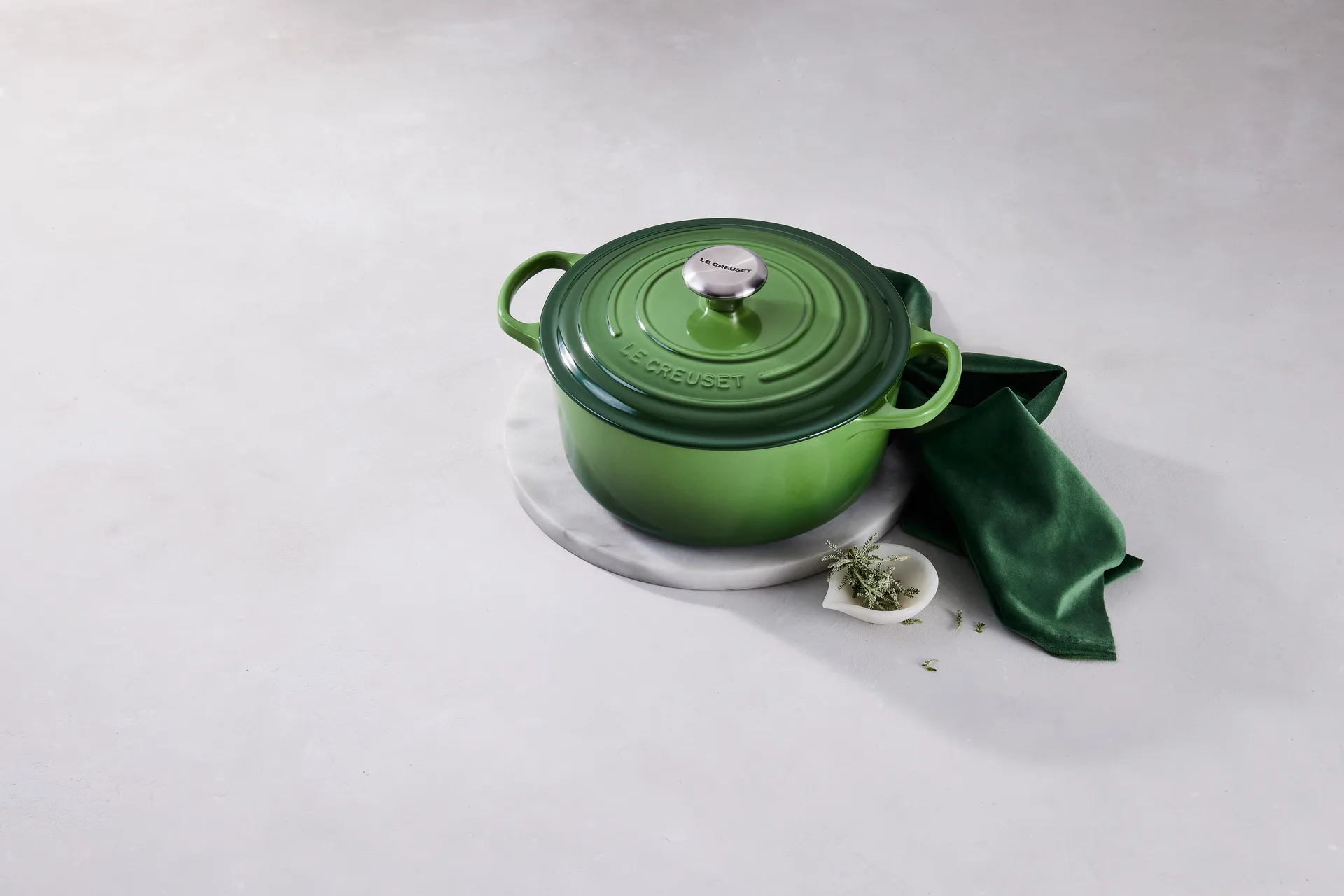 Le Creuset mały garnek 10 cm, Bamboo Green Le Creuset