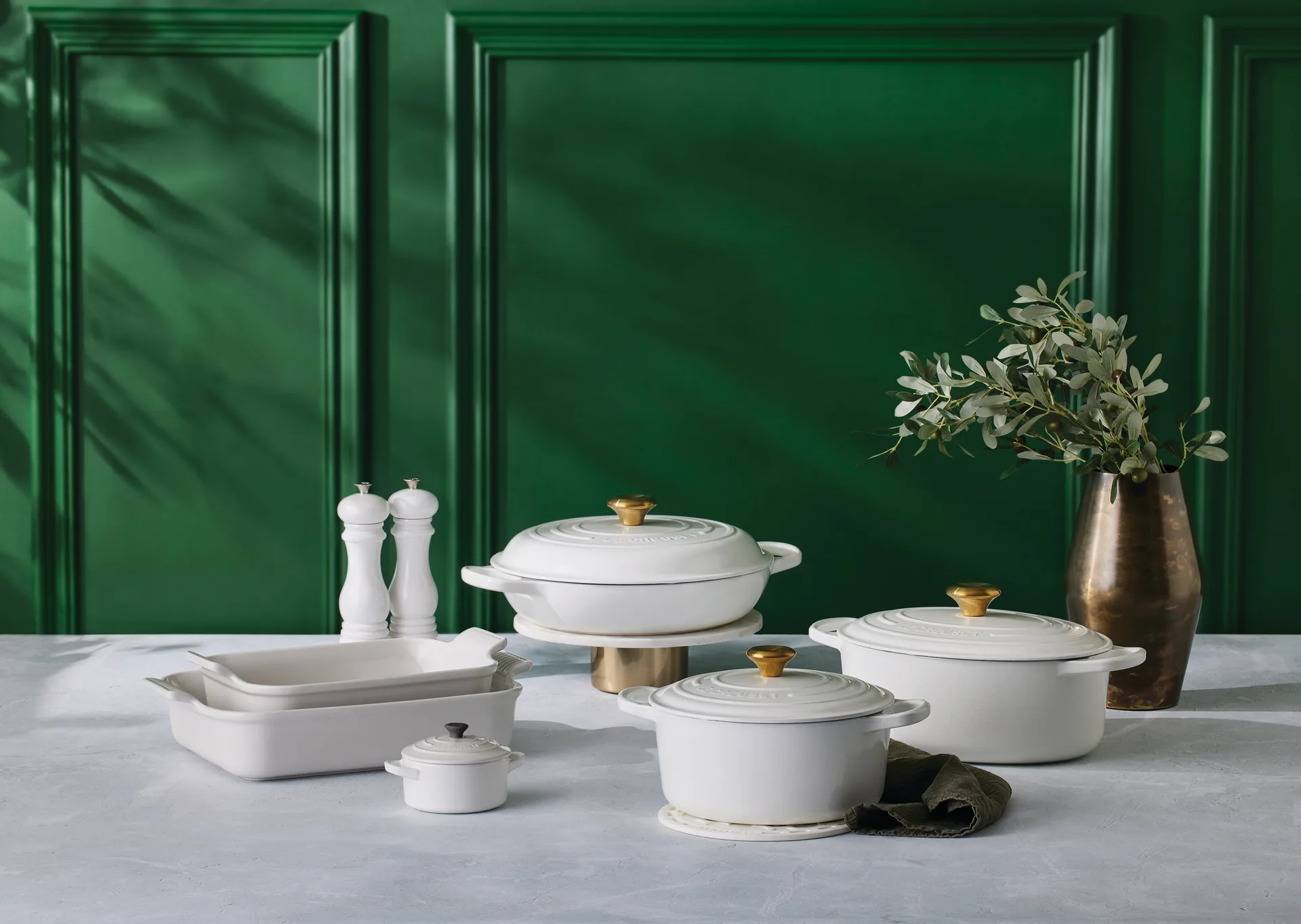 Le Creuset młynek do pieprzu 21 cm, White-gold Le Creuset