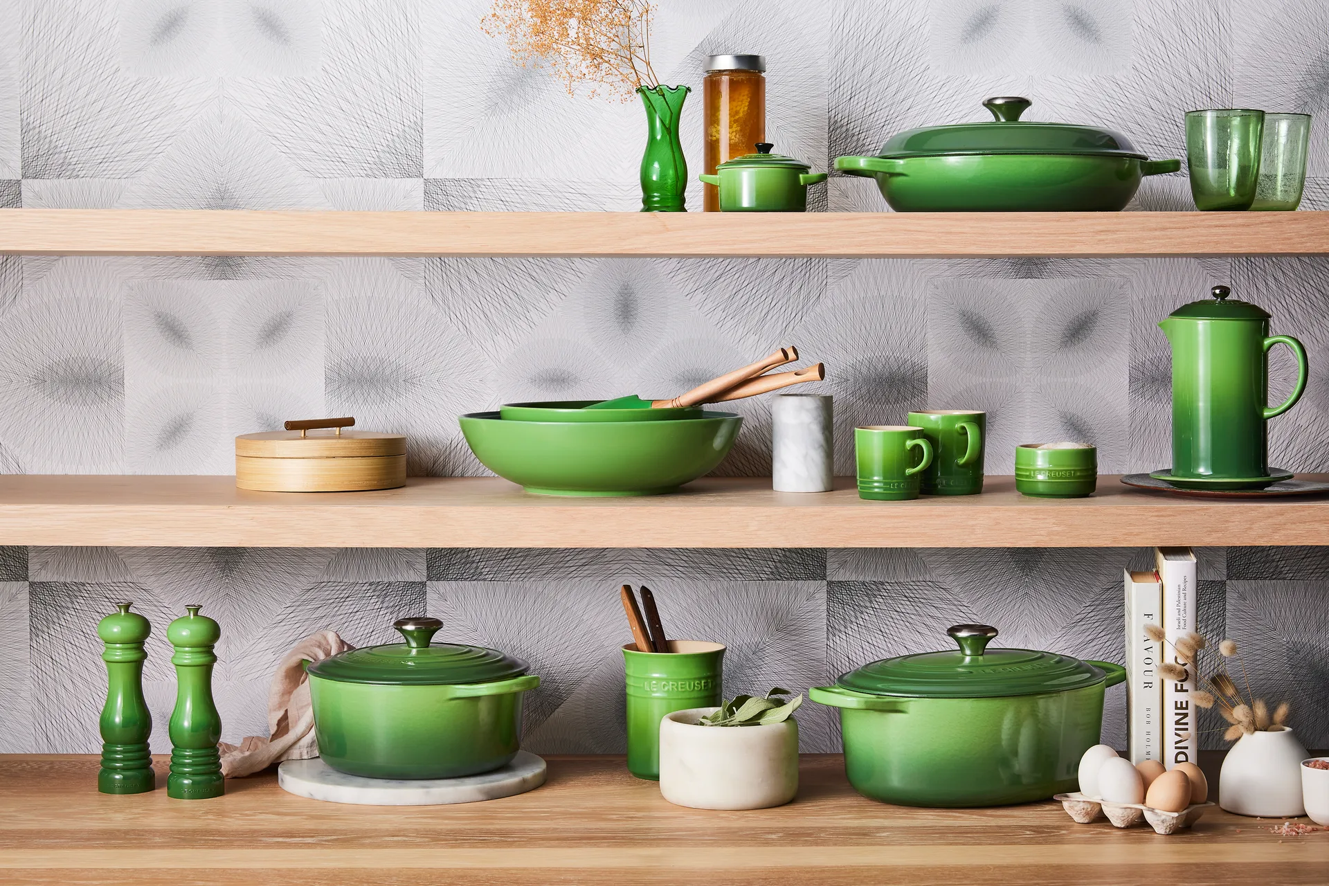 Le Creuset ramekin możliwość sztaplowania, Bamboo Green Le Creuset