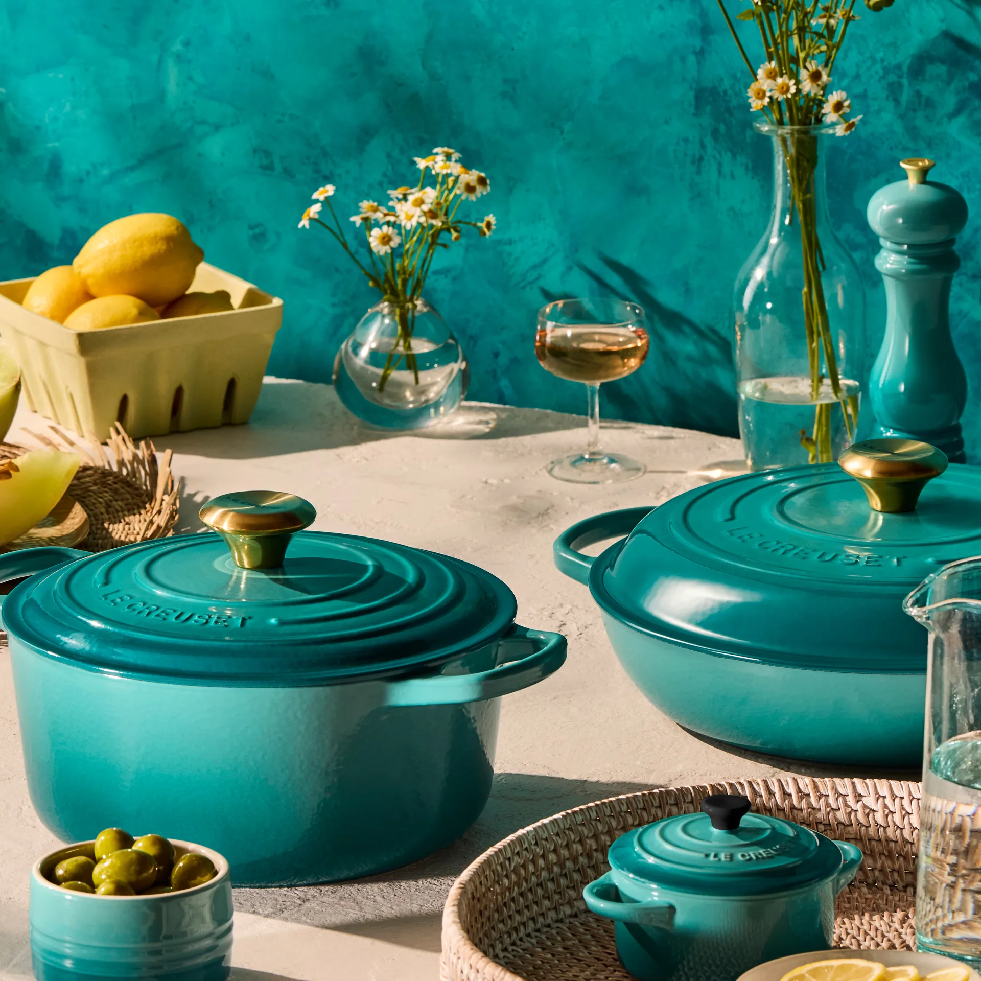Le Creuset ramekin możliwość sztaplowania, Bleu Riviera Le Creuset