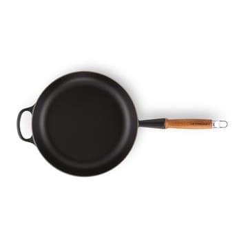 Le Creuset Signature głęboka patelnia z drewnianym uchwytem 28 cm - Matte Black - Le Creuset