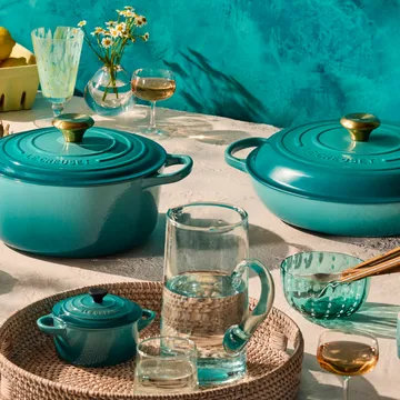 Le Creuset Signature okrągły garnek 4,2 l - Bleu Riviera - Le Creuset
