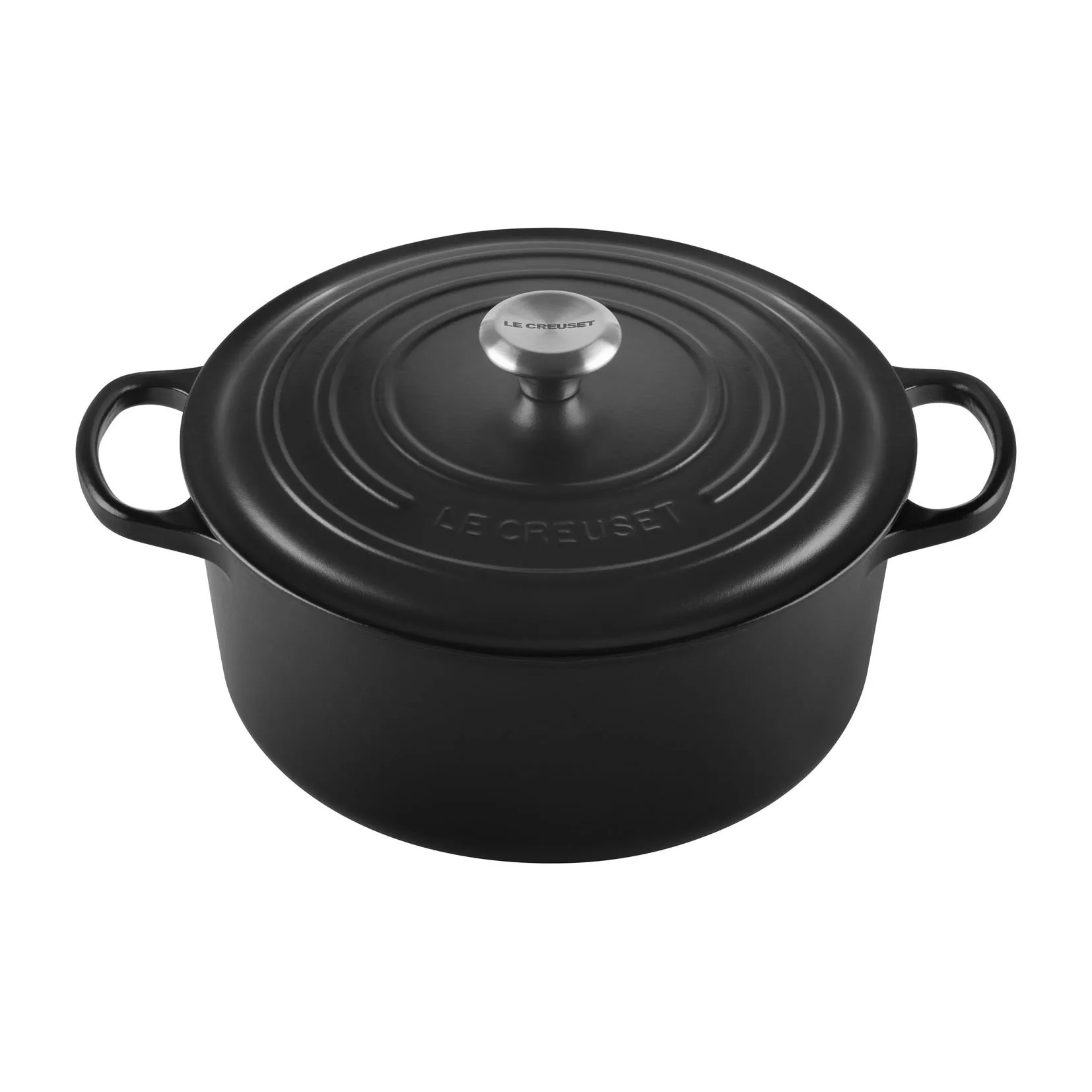 Le Creuset Signature okrągły garnek 6,7 l, Matte black Le Creuset