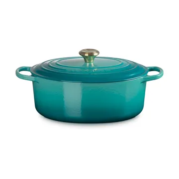 Le Creuset Signature owalny garnek 6,3 l - Bleu Riviera - Le Creuset