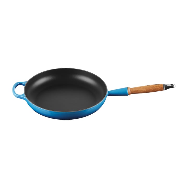 Le Creuset Signature patelnia do smażenia z drewnianym uchwytem 28 cm - Azure blue - Le Creuset