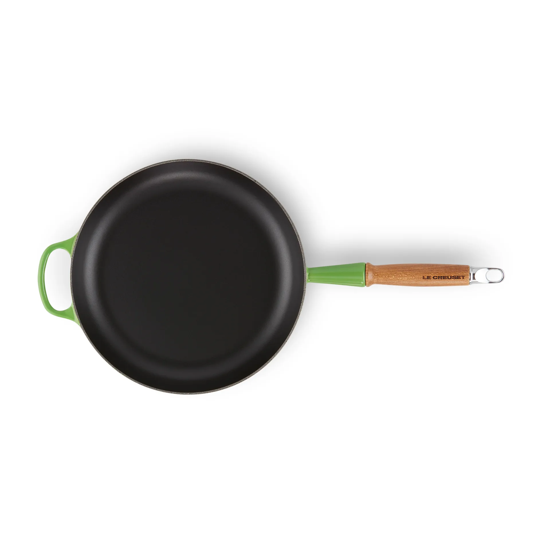 Le Creuset Signature patelnia do smażenia z drewnianym uchwytem 28 cm, Bamboo Green Le Creuset