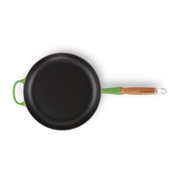 Le Creuset Signature patelnia do smażenia z drewnianym uchwytem 28 cm - Bamboo Green - Le Creuset