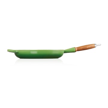 Le Creuset Signature patelnia do smażenia z drewnianym uchwytem 28 cm - Bamboo Green - Le Creuset