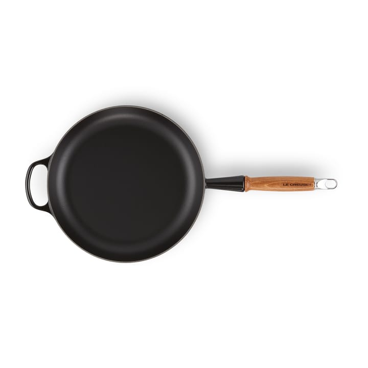 Le Creuset Signature patelnia do smażenia z drewnianym uchwytem 28 cm - Black Onyx - Le Creuset