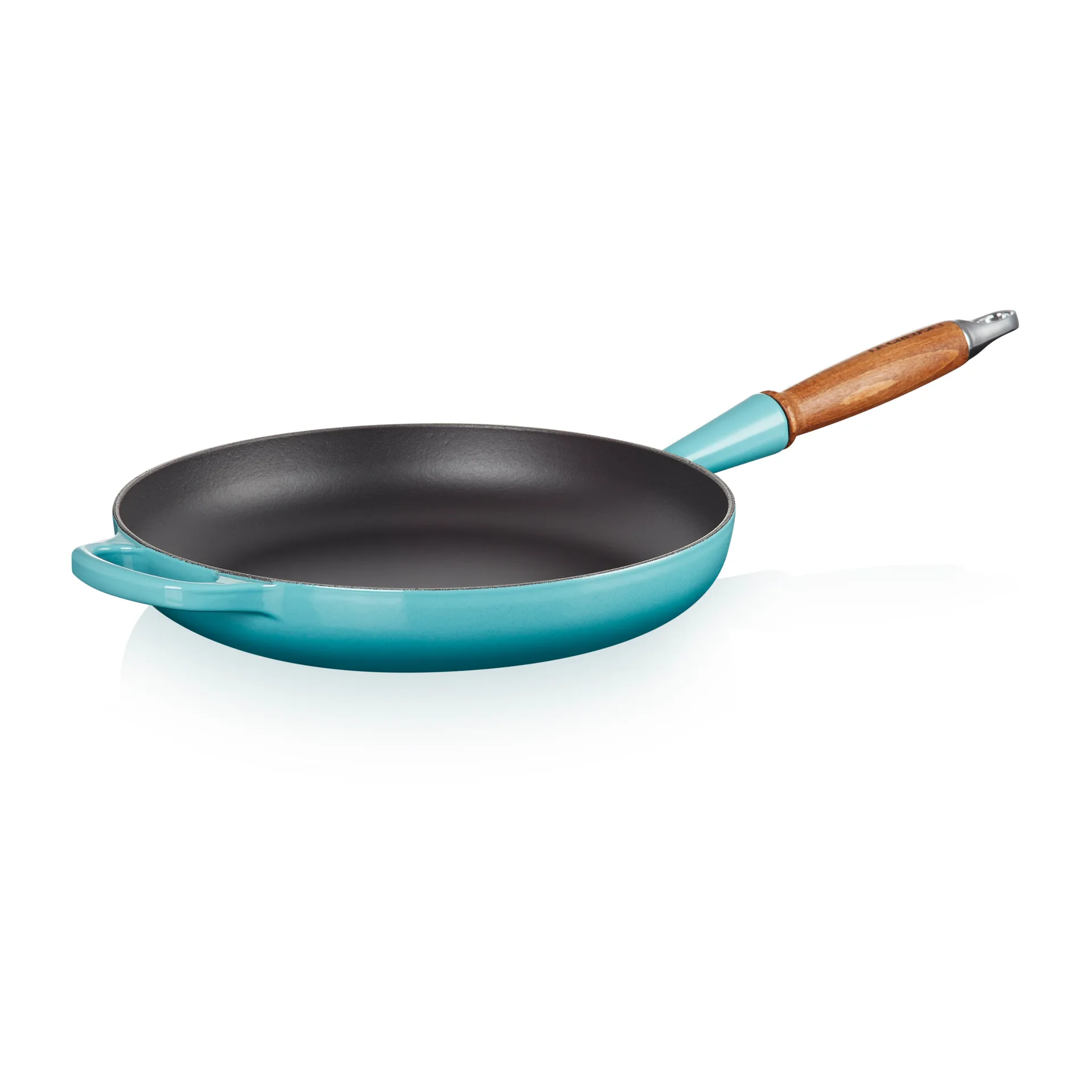 Le Creuset Signature patelnia do smażenia z drewnianym uchwytem 28 cm, Caribbean Le Creuset