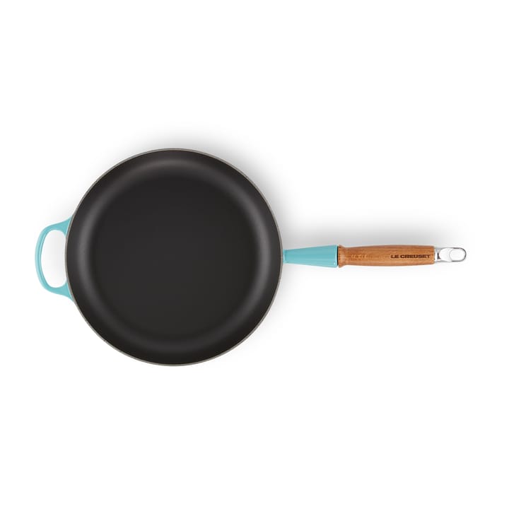 Le Creuset Signature patelnia do smażenia z drewnianym uchwytem 28 cm, Caribbean Le Creuset