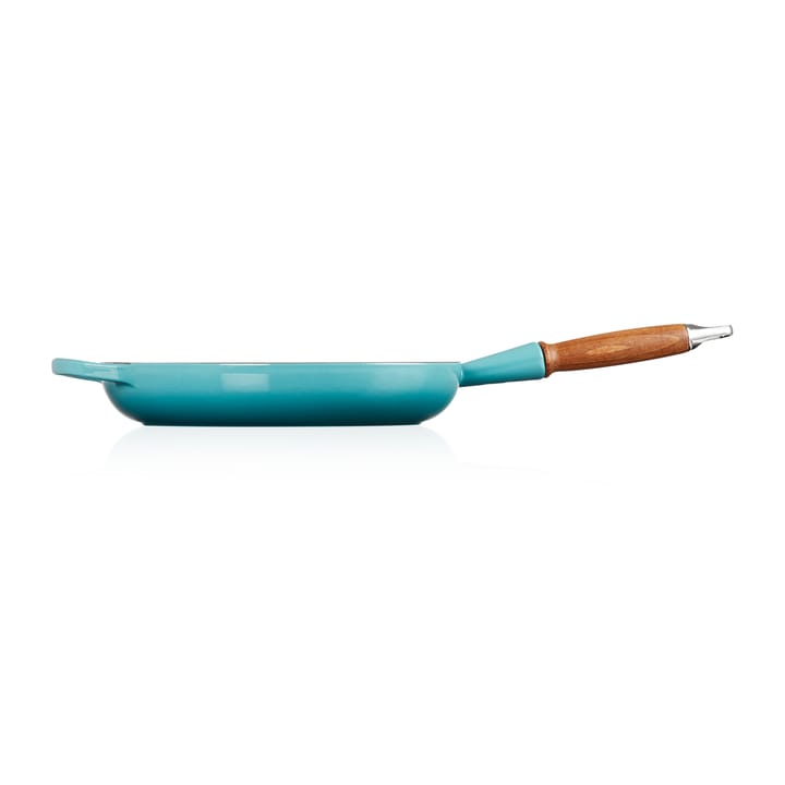 Le Creuset Signature patelnia do smażenia z drewnianym uchwytem 28 cm, Caribbean Le Creuset