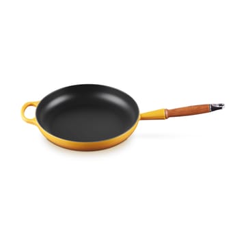 Le Creuset Signature patelnia do smażenia z drewnianym uchwytem 28 cm - Nectar - Le Creuset