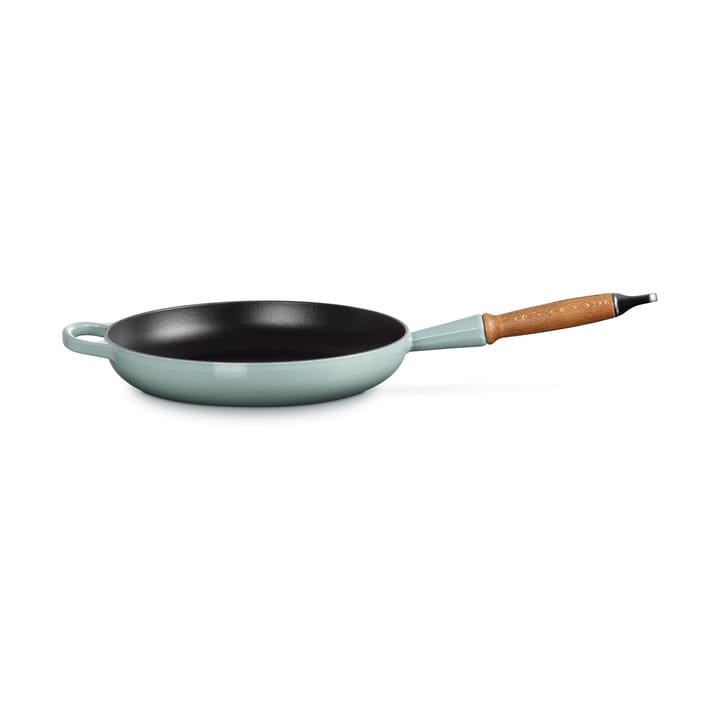 Le Creuset Signature patelnia do smażenia z drewnianym uchwytem 28 cm - Sea Salt - Le Creuset