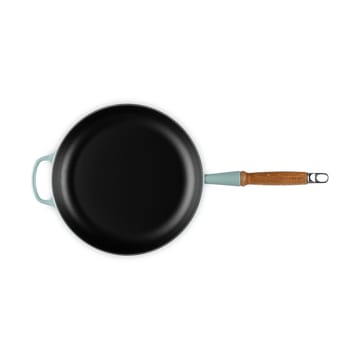 Le Creuset Signature patelnia do smażenia z drewnianym uchwytem 28 cm - Sea Salt - Le Creuset