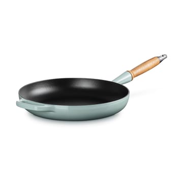 Le Creuset Signature patelnia do smażenia z drewnianym uchwytem 28 cm - Sea Salt - Le Creuset