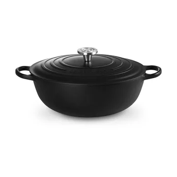 Le Creuset Signature żeliwny garnek brytfanna - Matte Black, 7 L - Le Creuset