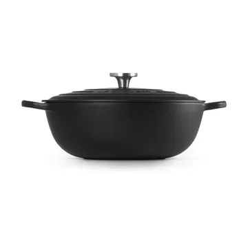Le Creuset Signature żeliwny garnek brytfanna - Matte Black, 7 L - Le Creuset