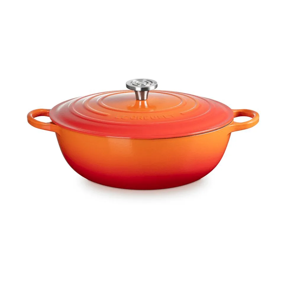 Le Creuset Signature żeliwny garnek brytfanna, Volcanic, 7 L Le Creuset