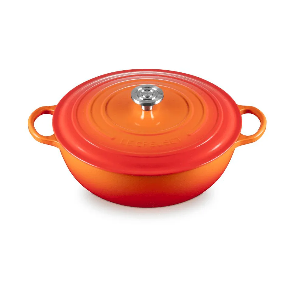 Le Creuset Signature żeliwny garnek brytfanna, Volcanic, 7 L Le Creuset