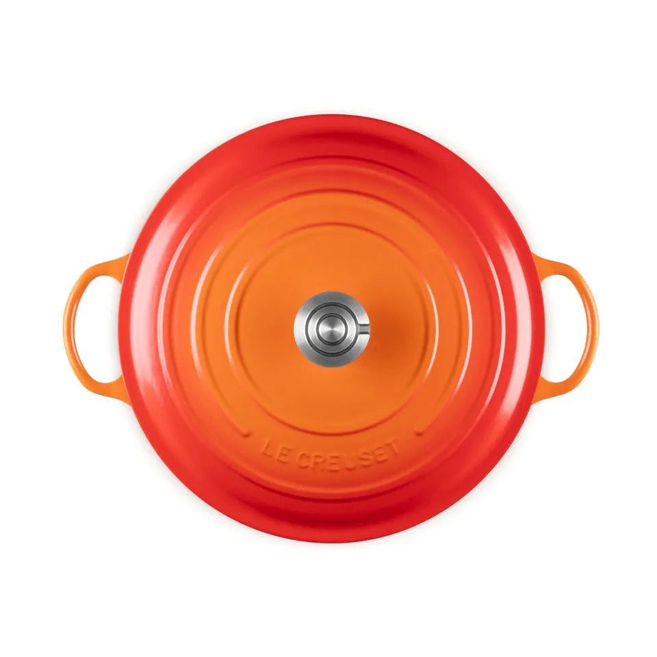 Le Creuset Signature żeliwny garnek brytfanna, Volcanic, 7 L Le Creuset