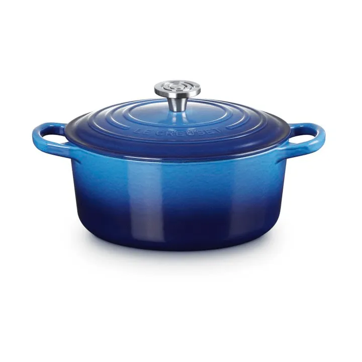 Le Creuset Signature żeliwny garnek okrągły - Azure, 3,3 L - Le Creuset